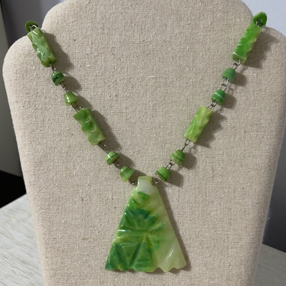 Vintage Aquamarine Agate Necklace - Picture 1 of 7